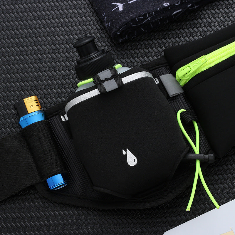 New outdoor sports waist bag fitness multifunctional water bottle bag personal running mobile phone waist bag marathon bag