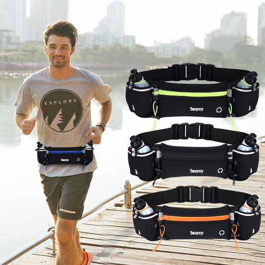 New outdoor sports waist bag fitness multifunctional water bottle bag personal running mobile phone waist bag marathon bag